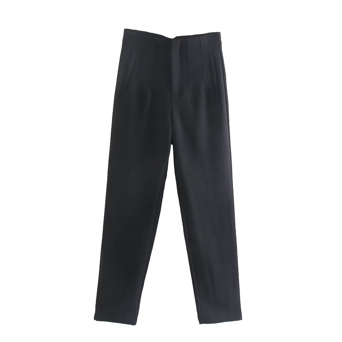 Women Fashion Casual Solid Color High Waist Pants