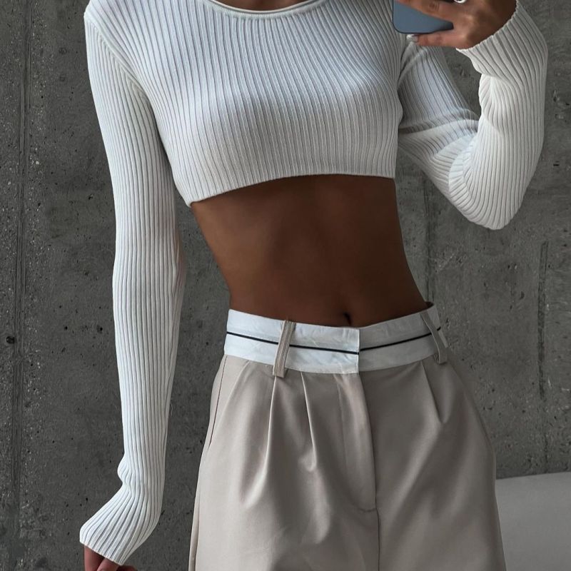 Spring Solid Color Fashion Casual Women Office Pants