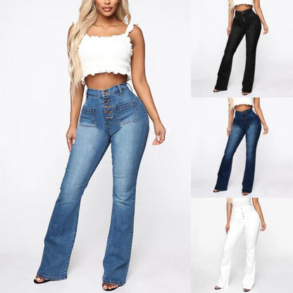 Women'S Fashion Casual High-Breasted Flared Pants