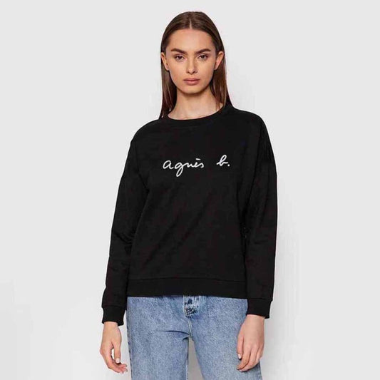 Women Fashion Basic Casual Loose Solid Color Round Neck Long Sleeve Sweatshirt