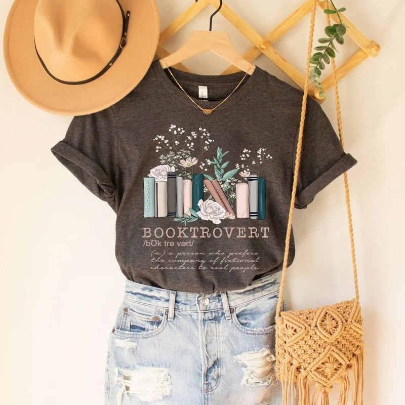 Camiseta de manga corta con cuello redondo y estampado floral informal para mujer