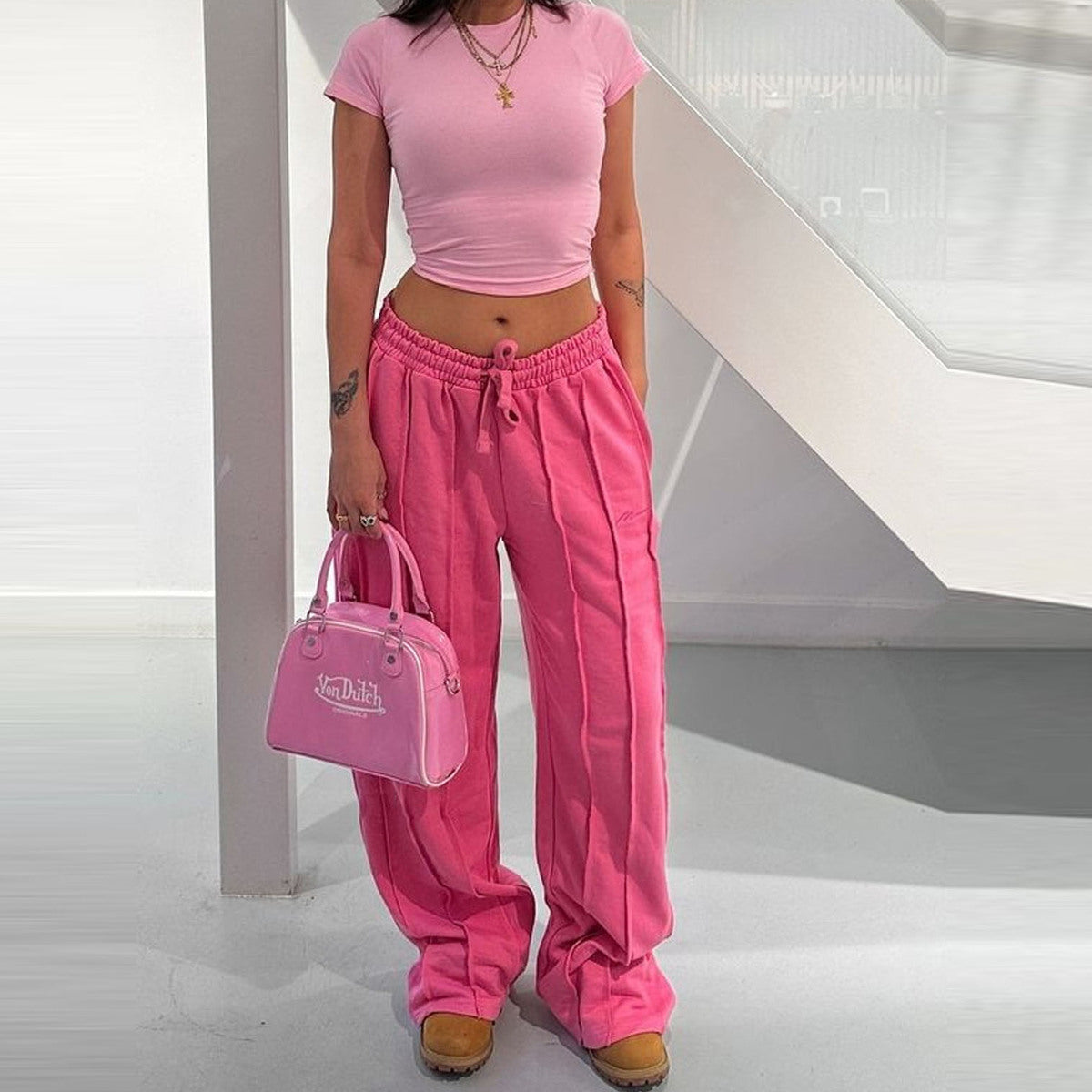 Summer Women Casual Loose Drawstring Pants