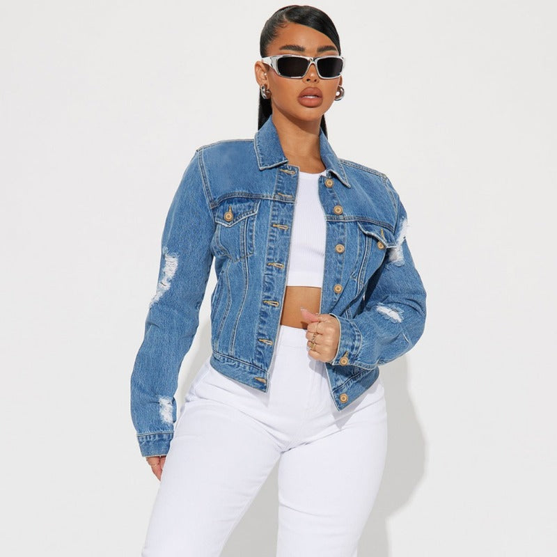 Chaqueta vaquera informal Rick de moda para mujer