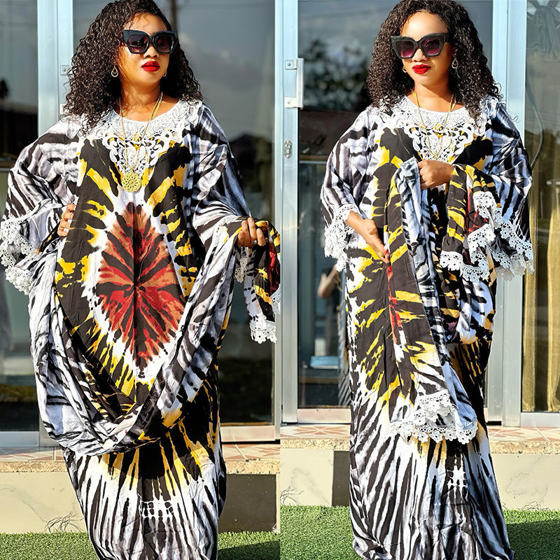 Women Casual Loose Graphic Print Plus Size Dress