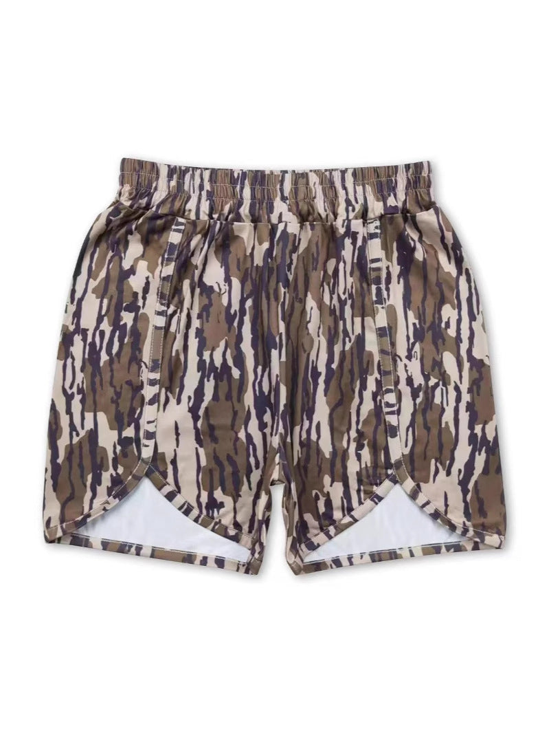 Women Fashion Casual Camouflage High Waist Shorts