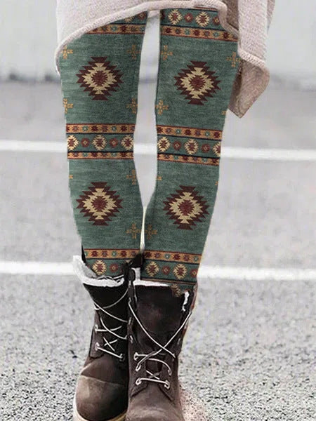 Women Printed Slim Fit Casual Leggings Pants