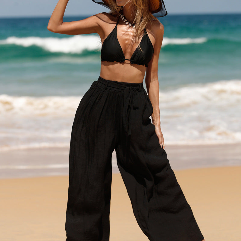 Women Fashion Casual Loose Beach Seaside Vacation Pants