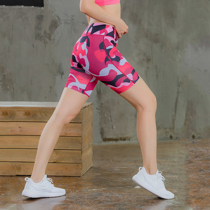 Women'S Casual Fitness Quick-Drying Tight Sports Cropped Biker Shorts