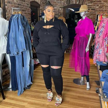 Conjunto de tres piezas de camisa y pantalones de manga larga para mujer