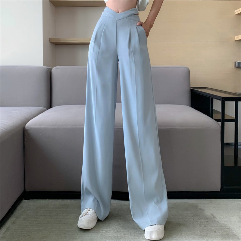 Fashion Women Wide-Leg Casual Summer High Waist Loose Pants