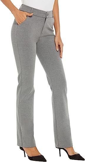 Pantalones casuales de color sólido de moda para mujer