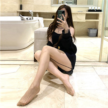 Women'S Casual Fashion Sexy One Line Thin Pantyhose Stockings