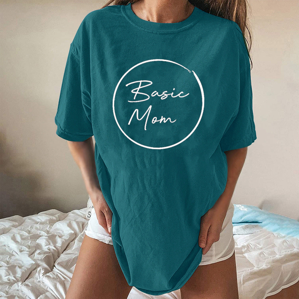Camiseta estampada informal para el Día de la Madre para mujer