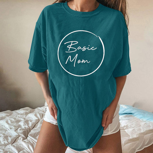 Camiseta estampada informal para el Día de la Madre para mujer