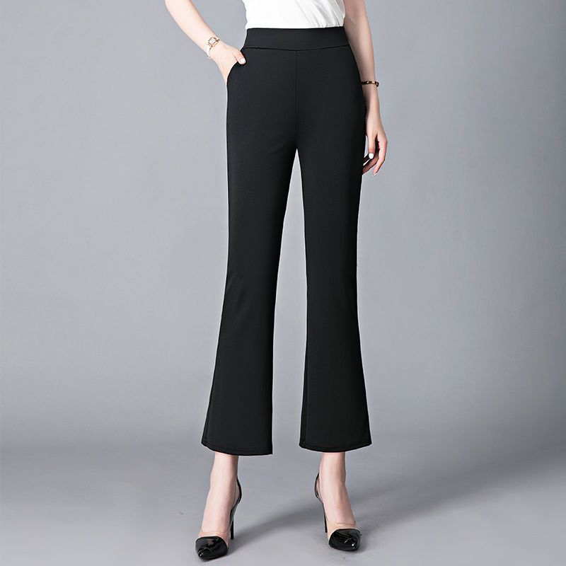 Women'S Casual Solid Color High Waist Flared Pants
