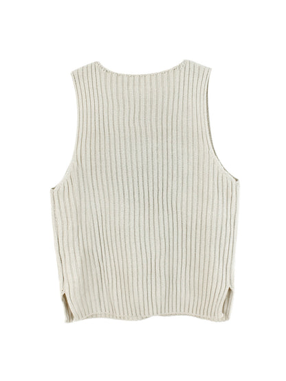 Women Fashion Casual American Independence Day Flag Knitwear Vest