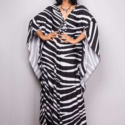 Polyester Printed Loose Woven Robe Vacation Casual Beach Bikini Coverup Women Loose Dress