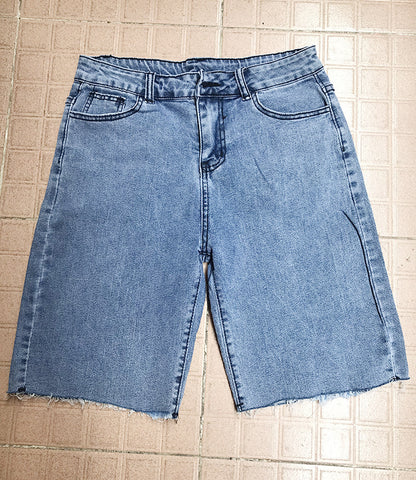 Women'S Fashion Casual Ripped Denim Raw Hem Shorts