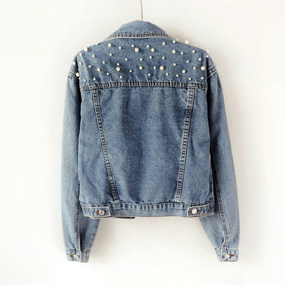 Chaqueta vaquera holgada de manga larga con botones y corte atrevido para mujer, talla grande