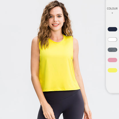 Chaleco deportivo informal holgado para mujer, sin mangas, transpirable y de secado rápido