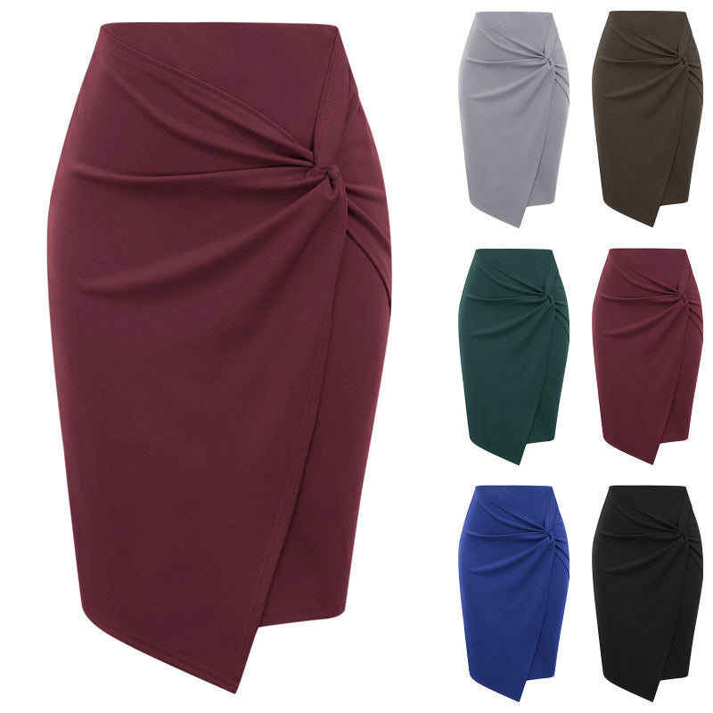 Women Printed Casual Hip Midi Skirt