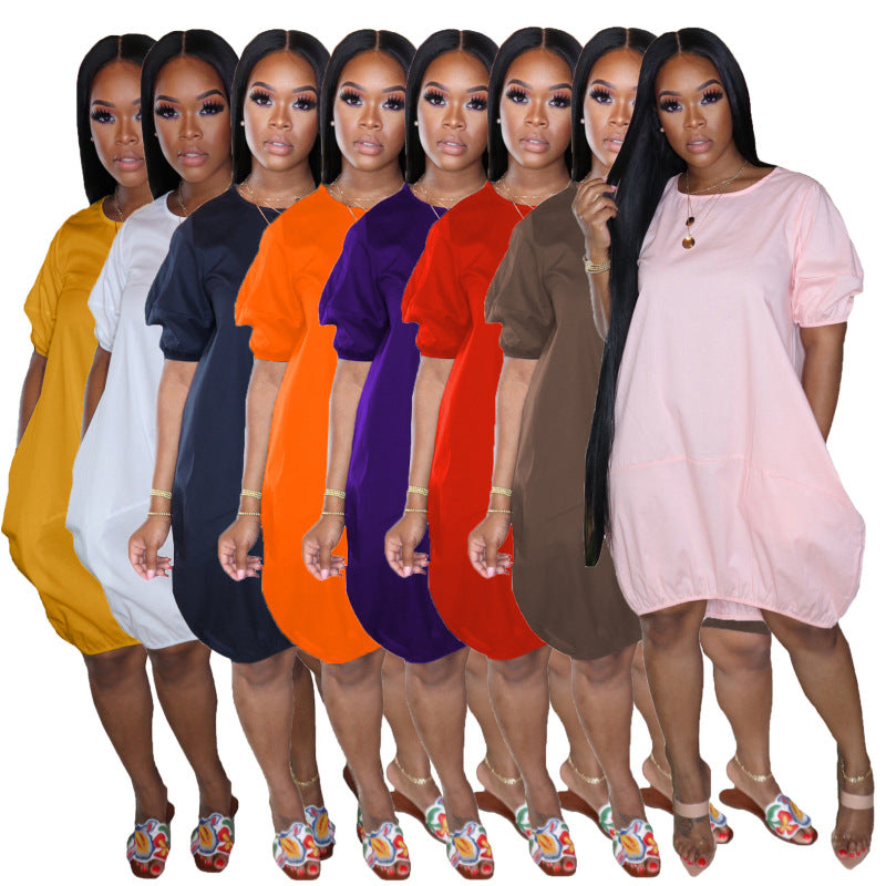 Women Fashion Casual Plus Size Dress