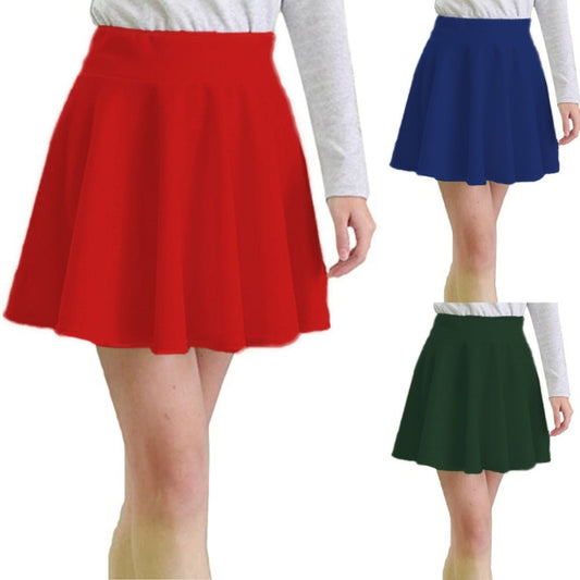 Falda informal de corte A en color liso para mujer