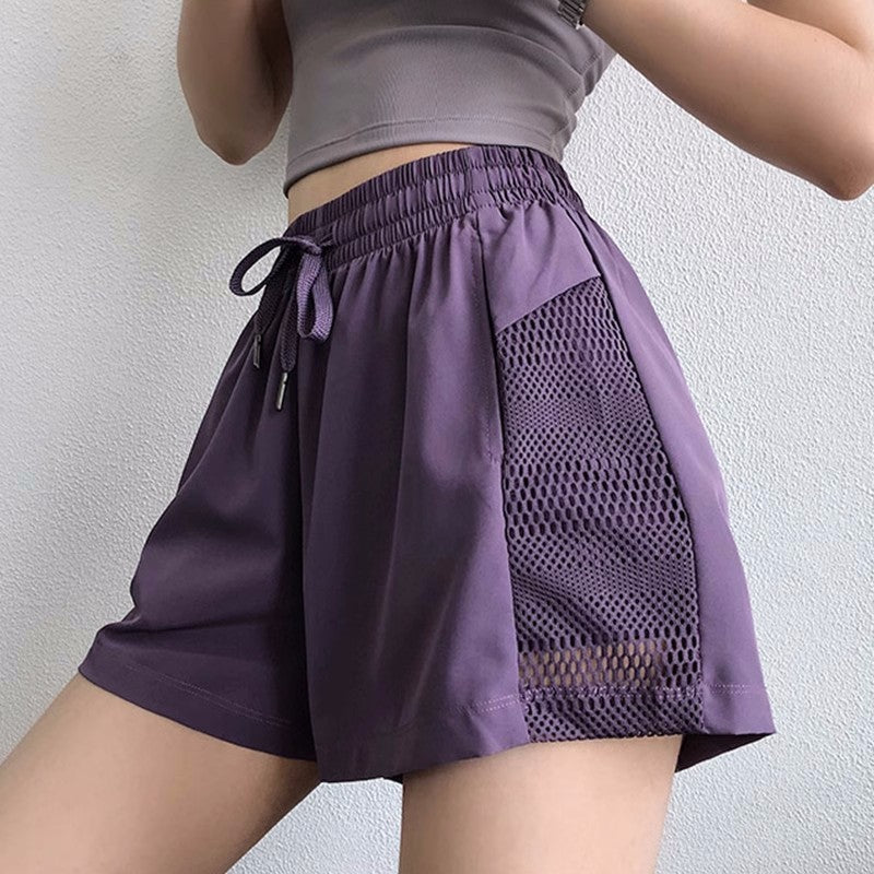 Pantalones cortos deportivos holgados e informales con doble bolsillo para mujer, para correr y hacer ejercicio, a la moda de verano