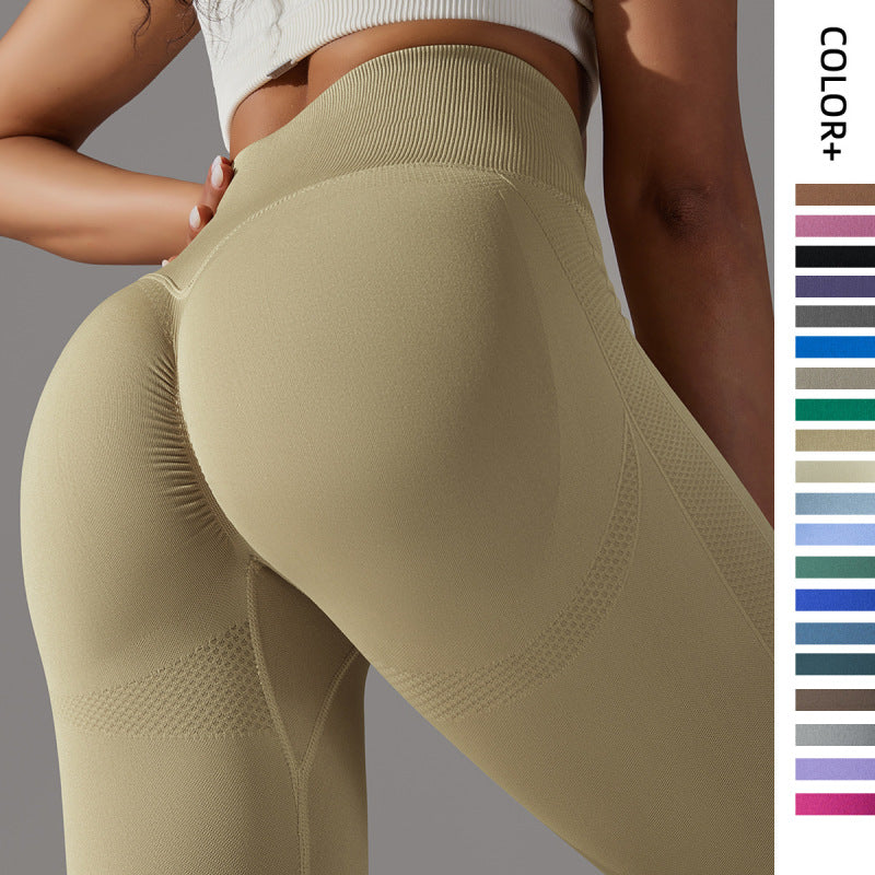 Pantalones de yoga deportivos de cintura alta para mujer, informales, a la moda, con efecto vientre plano y cadera.