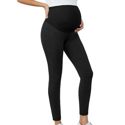 Leggings elásticos informales de cintura alta para embarazadas que levantan la cadera y el vientre.