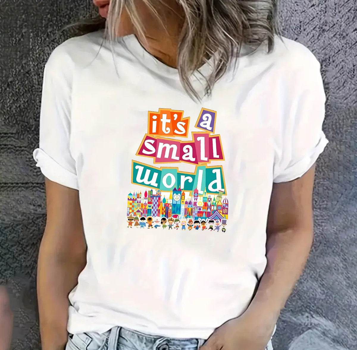 Camiseta estampada casual de moda para mujer