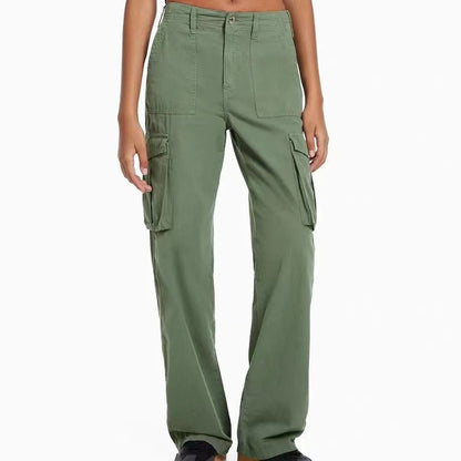 Women Fashion Casual Olive High Waist Overalls