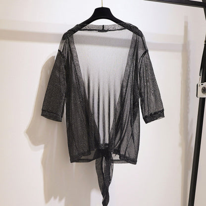 Chaqueta tipo cárdigan informal con tirantes y perspectiva de talla grande para mujer