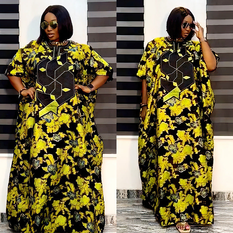 Women Loose Casual Graphic Print Plus Size Dress
