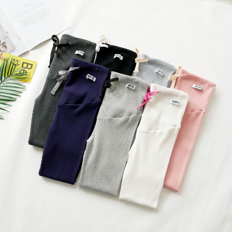 Pregnant Women Fashion Casual Belly Threaded Leggings