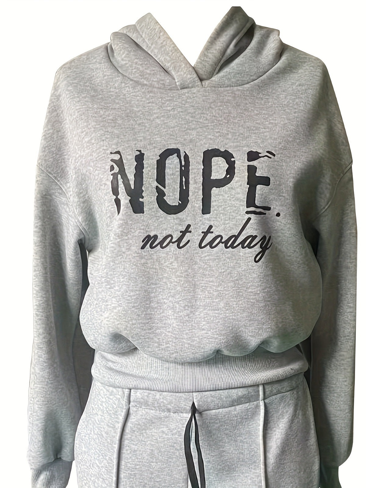 Autumn And Winter Athleisure Women Fashion Casual Letter Hoodie Sports Thickened Pants Two-Piece Set