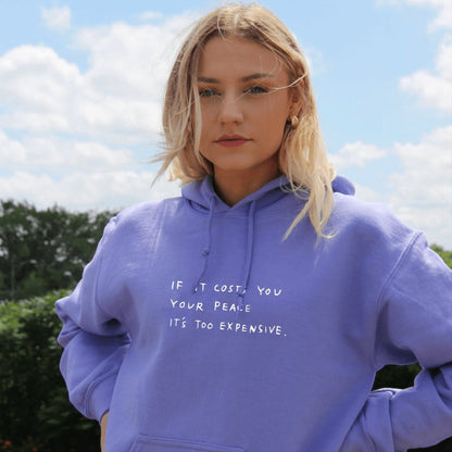Sudadera con capucha informal con bolsillo y estampado de eslogan y letras para mujer
