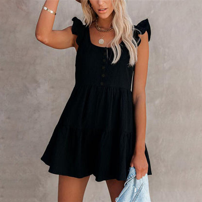 Women Casual Loose Sexy Backless Sleeveless Solid Color Summer Sweet Rompers