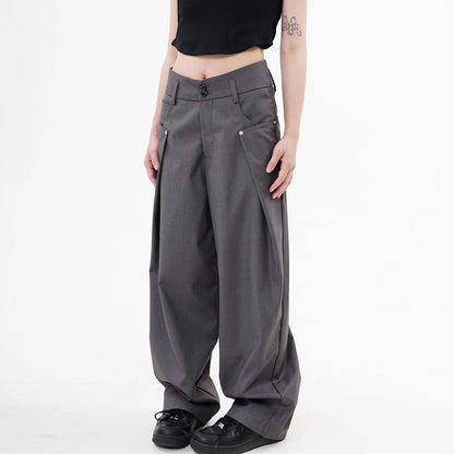 Fashion Casual Women Wide Leg Loose Street Long Cargo Pants