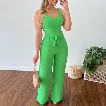 Conjunto informal elegante de oficina con escote en V y chaleco corto con cintura alta y bolsillos de parche para mujer