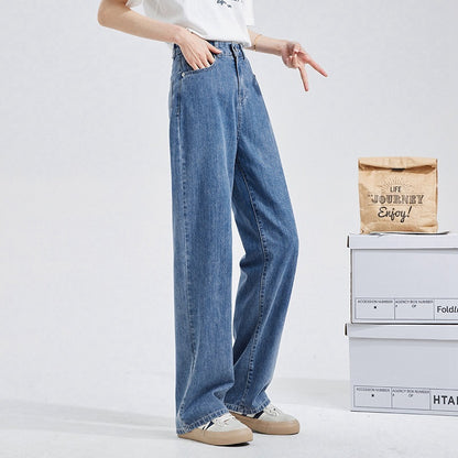 Vaqueros rectos casuales holgados a la moda para mujer