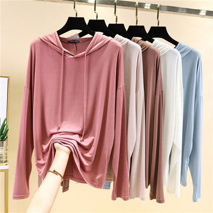 Spring And Autumn Women Fashion Casual Long Sleeve Hooded Sweatshirt