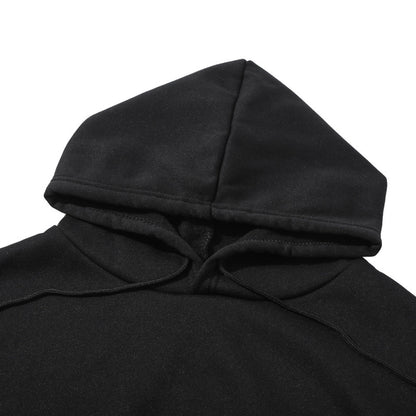 Sudadera con capucha holgada informal con estampado de letras y rayas de doble barra para mujer