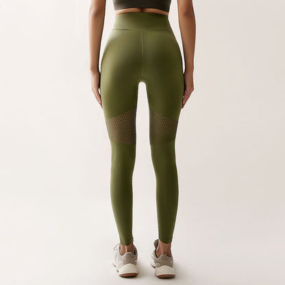 Women Casual Quick Dry Mesh Tight High Elastic High Waist Yoga Pants