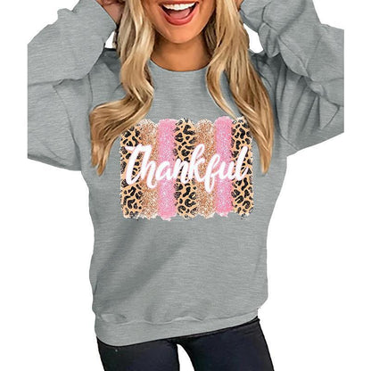 Sudadera informal de cuello redondo y manga larga para Acción de Gracias