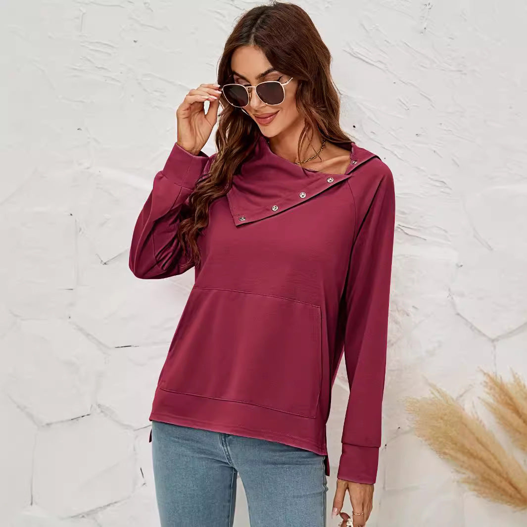 Sudaderas casuales lisas en blanco para mujer