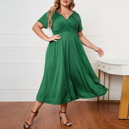 Women Fashion Casual Plus Size Loose Long Dress