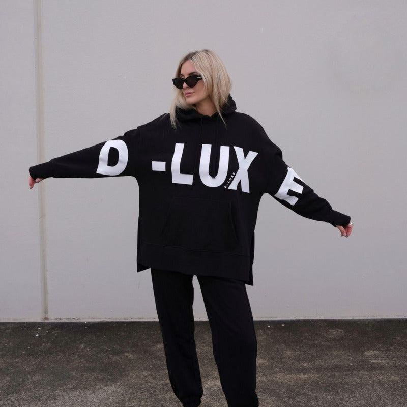 Sudadera con capucha de manga larga con estampado de letras de moda informal para mujer
