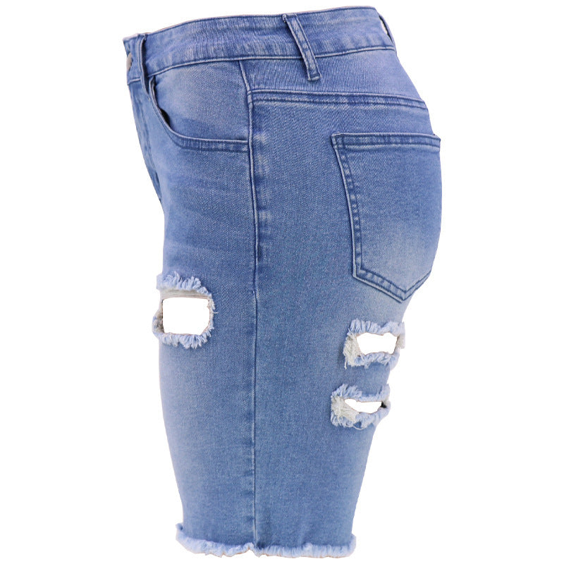 Women'S Fashion Casual Ripped Denim Shorts