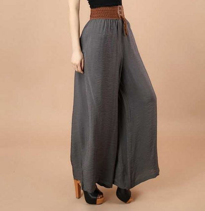 Women'S Fashion Casual Cotton Linen Thin Wide Leg Loose Trousers
